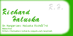 richard haluska business card